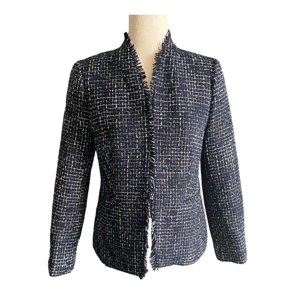 J CREW-MIDNIGHT TWEED JACKET-SIZE 4